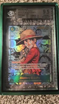 2025 One Piece Carrying on His Will Monkey D Luffy Manga Art #OP13-118 BGS 9.5 - Image 2