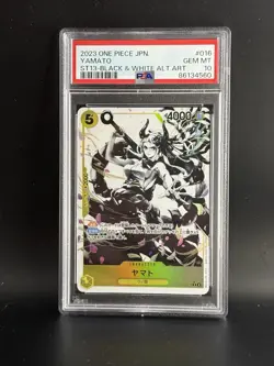 2023 One Piece Japanese ST13 Black & White Alt Art Yamato PSA 10 - Image 1