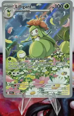 Pokemon TCG Lilligant 092/086 Black Bolt IR Holo Full Art Card Near Mint - Image 1
