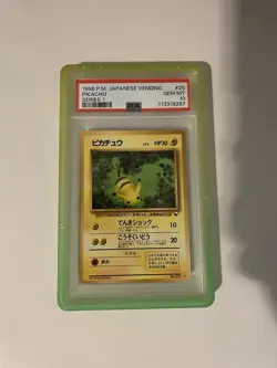 1998 PIKACHU (PSA 10) SERIES 1 JAPANESE VENDING #25 POKEMON CARD - Image 1