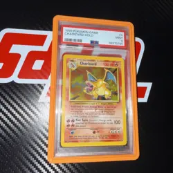 Pokemon TCG Charizard Base Set Holo Unlimited Rare Card 4/102 PSA 9 Mint - Image 1