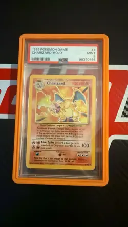 Pokemon TCG Charizard Base Set Holo Unlimited Rare Card 4/102 PSA 9 Mint - Image 3