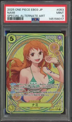 Nami EB03-053 SP SR Parallel ONE PIECE Card Heroines edition 2025 PSA 9 - Image 1