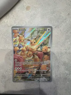 Pokemon Eevee Illustration Rare Holo Card Twilight Masquerade 50HP TCG - Image 1