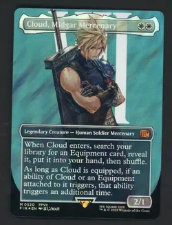 2025 MTG Final Fantasy Borderless Surge Foil #0520 Cloud Midgar Mercenary - Image 1