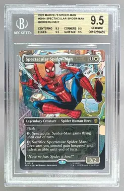 9455 Spectacular Spider-Man 2025 Magic: The Gathering Marvel's Foil Rare BGS 9.5 - Image 1