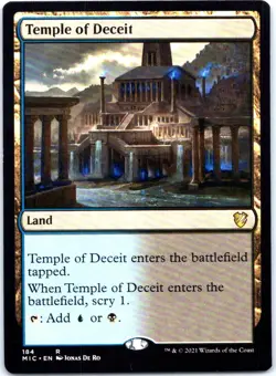 #184 Temple of Deceit MTG Commander: Innistrad: Midnight Hunt Rare - Image 1