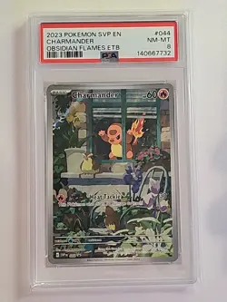 Charmander 044/197 Obsidian Flames Elite Trainer Box 2023 Pokemon PSA 8 - Image 1