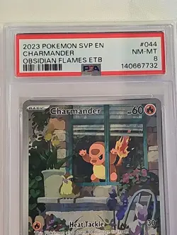 Charmander 044/197 Obsidian Flames Elite Trainer Box 2023 Pokemon PSA 8 - Image 3