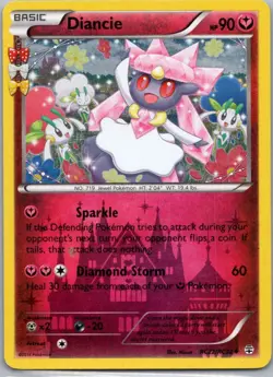 Pokemon TCG Diancie RC22 Legendary Treasures Holo LP - Image 1