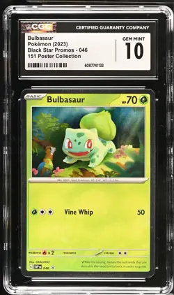 2023 POKEMON SVP EN-SV BLACK STAR PROMO 046 BULBASAUR 151 POSTER COLLECTION - Image 1
