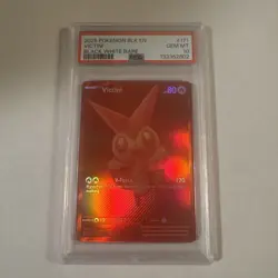 Pokemon 2025 Victini 171/086 Black White Rare Black Bolt GEM MINT PSA 10 - Image 1