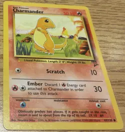 Pokemon TCG Vintage WOTC Base Set 2 Unlimited Charmander 69/130 Common - Image 1