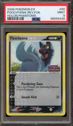 Pokemon Poochyena EX Holon Phantoms Reverse Holo #80 PSA 9 Mint - Image 1
