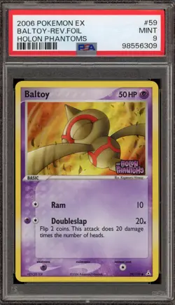 Pokemon Baltoy EX Holon Phantoms Reverse Holo #59 PSA 9 Mint - Image 1