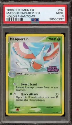 Pokemon Masquerain EX Holon Phantoms Reverse Holo #47 PSA 9 Mint - Image 1