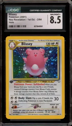 Pokemon Blissey Neo Discovery 1st Edition Holo Rare #2 CGC 8.5 - Image 1
