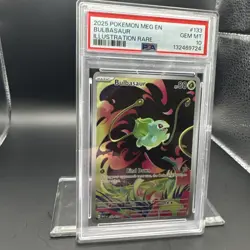 2025 Pokemon Mega Evolutions EN Bulbasaur #133 Illustration Rare PSA 10 Graded - Image 4
