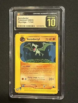 CGC 10 PRISTINE 2003 Pokemon Skyridge Aerodactyl 1/144 - Image 1