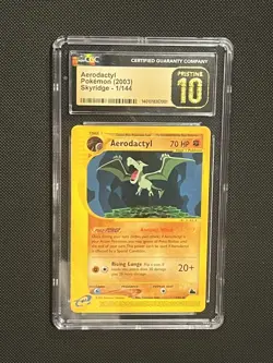 CGC 10 PRISTINE 2003 Pokemon Skyridge Aerodactyl 1/144 - Image 2