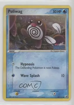 Poliwag Reverse Foil Pokemon EX Unseen Forces #67 2005 - Image 1