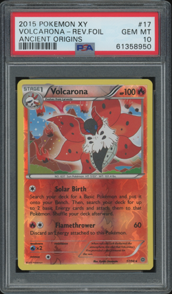 2015 Pokemon XY Ancient Origins Volcarona Rev Foil Holo #17 eBay 1/1 PSA 10 - Image 1