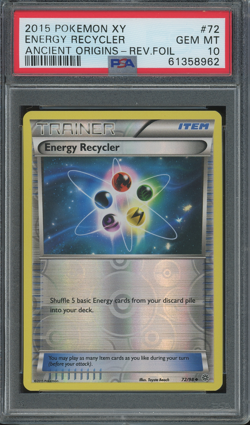 2015 Pokemon XY Ancient Origins Energy Recycler Reverse Foil #72 eBay 1/1 PSA 10 - Image 1