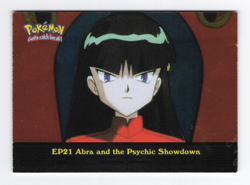 Abra and the Psychic Showdown #EP21 Blue Logo Topps 2000 Pokemon Sabrina Foil MP - Image 1