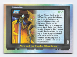 Abra and the Psychic Showdown #EP21 Blue Logo Topps 2000 Pokemon Sabrina Foil MP - Image 2
