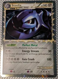Steelix Prime 87/95 Holo Ultra Rare Pokemon HGSS Unleashed LP-NM - Image 1