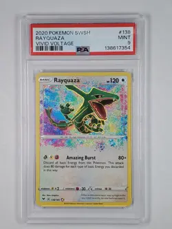 Rayquaza 138/185 Amazing Rare SWSH04: Vivid Voltage PSA 9 English Pokemon - Image 1