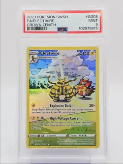 ELECTIVIRE 2023 POKEMON CROWN ZENITH GALARIAN GALLERY GG08/GG70 PSA 9 Q0004 - Image 1