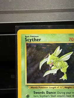 Pokemon TCG Jungle Set Unlimited Scyther #10/64 Holo VTG WOTC 1999 MP - Image 3