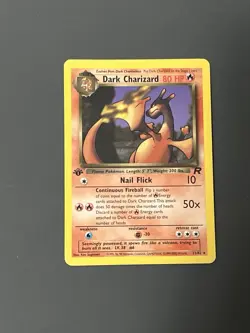 Pokemon TCG Dark Charizard 21/82 Non-Holo Rare first edition - Image 1