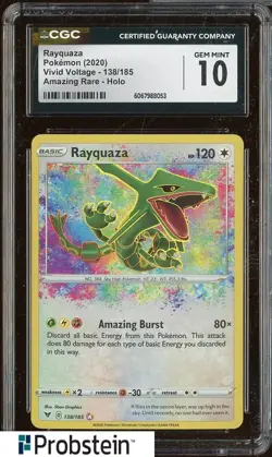 2020 Pokemon Vivid Voltage Rayquaza Holo #138/185 CGC 10 GEM MINT - Image 1