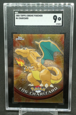 🐉2000 TOPPS CHROME POKEMON #06 CHARIZARD SGC 9🐉 - Image 3