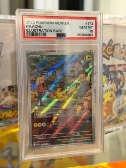 2023 POKEMON MEW EN-151 ILLUSTRATION RARE #173 PIKACHU PSA 10 - Image 1