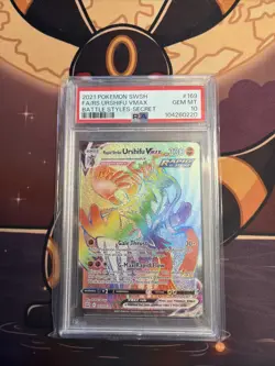 POKEMON SWSH BATTLE STYLES SECRET FULL ART/RAPID STRIKE URSHIFU VMAX 169 PSA 10 - Image 1
