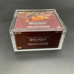 One Piece English Paramount War Booster Box Sealed w/ Acrylic Case - Image 4