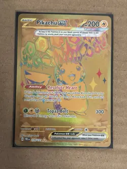 POKEMON TCG Prismatic Evolutions PIKACHU EX GOLD UR Ultra Rare Card 179/131 - Image 4