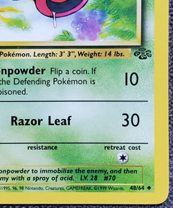 1st Edition Weepinbell - Jungle - #48/64 - Vintage Pokemon Card 1999 WOTC - Image 4