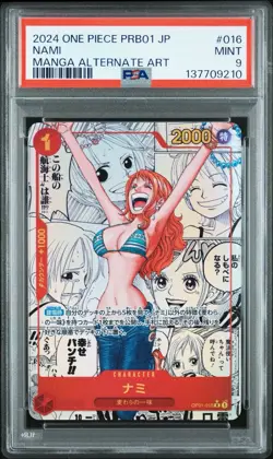 PSA 9 Nami OP01-016 Manga Alt Art ONE PIECE Card The Best Japanese PRB-01 - Image 1