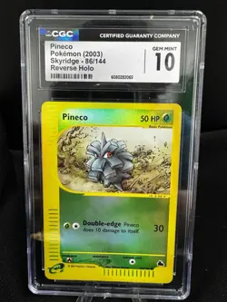 CGC 10 GEM MINT Pineco 2003 Skyridge 86/144 Reverse Holo Pokemon Card - Image 1