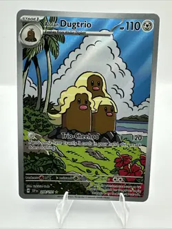 Pokemon TCG Alolan Dugtrio Card 208/191 Surging Sparks Illustration Rare Mint - Image 1