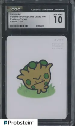 2025 Pokemon Japanese Takura Playing Cards Picture Card Shroomish CGC 10 - Image 1