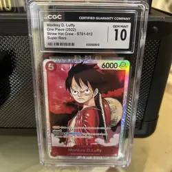 One Piece Card Monkey D. Luffy Starter Deck ST01-012 SR English CGC 10 - Image 1