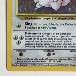 Pokemon TCG Cards Clefairy 5/102 Base Set Holo Rare - Image 5