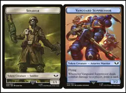 MTG - Soldier (004) Vanguard Suppressor Double-sided Token - Warhammer 40K - Image 1