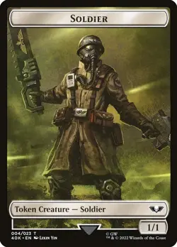 MTG - Soldier (004) Vanguard Suppressor Double-sided Token - Warhammer 40K - Image 2