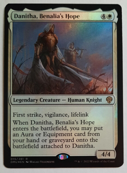 MTG 2022 Dominaria United DANITHA, BENALIA'S HOPE 015/281 Rare Foil M/NM - Image 1